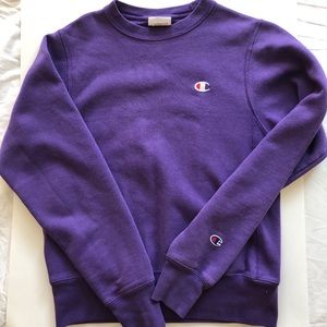 Purple champion crew neck xs